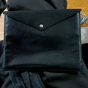 Theory leather clutch